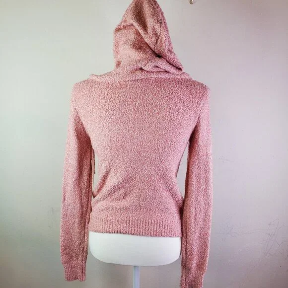 Crave Fame Juniors Blush Hooded Sweater XS - Picture 7 of 10